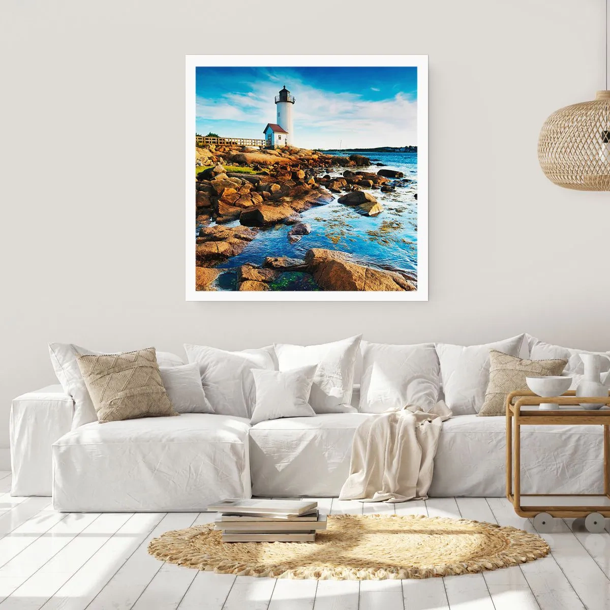 Poszter - Gyertek vissza boldogan, várlak - 40x40 cm