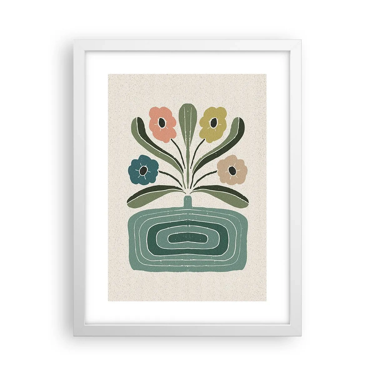 Poszter fekete keretben - Szimmetrikus csokor - 30x40 cm