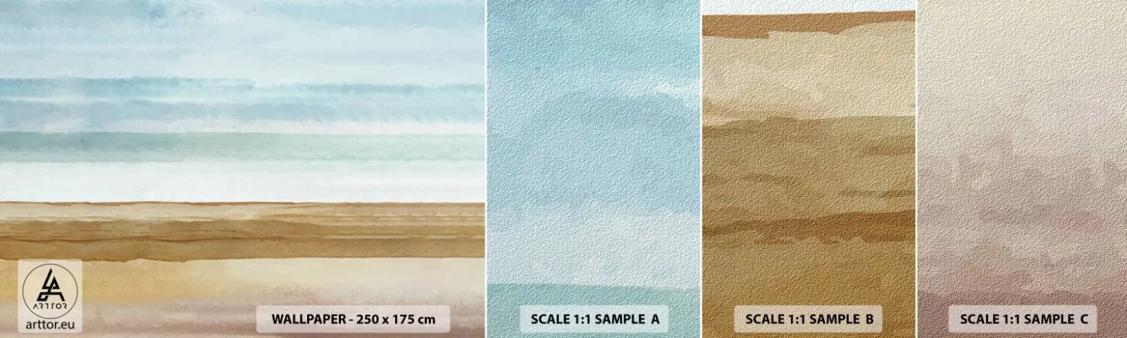 Fotótapéta Minta Öntapadós Deluxe Sticker - Vigasz - Absztrakció, Tengerpart, Strand - 100x30 cm