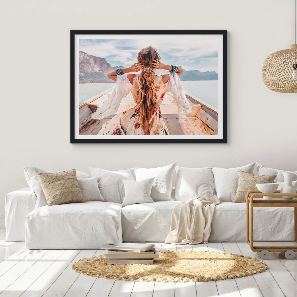 Poszter fehér keretben - Az út a boldogság felé  - 70x50 cm