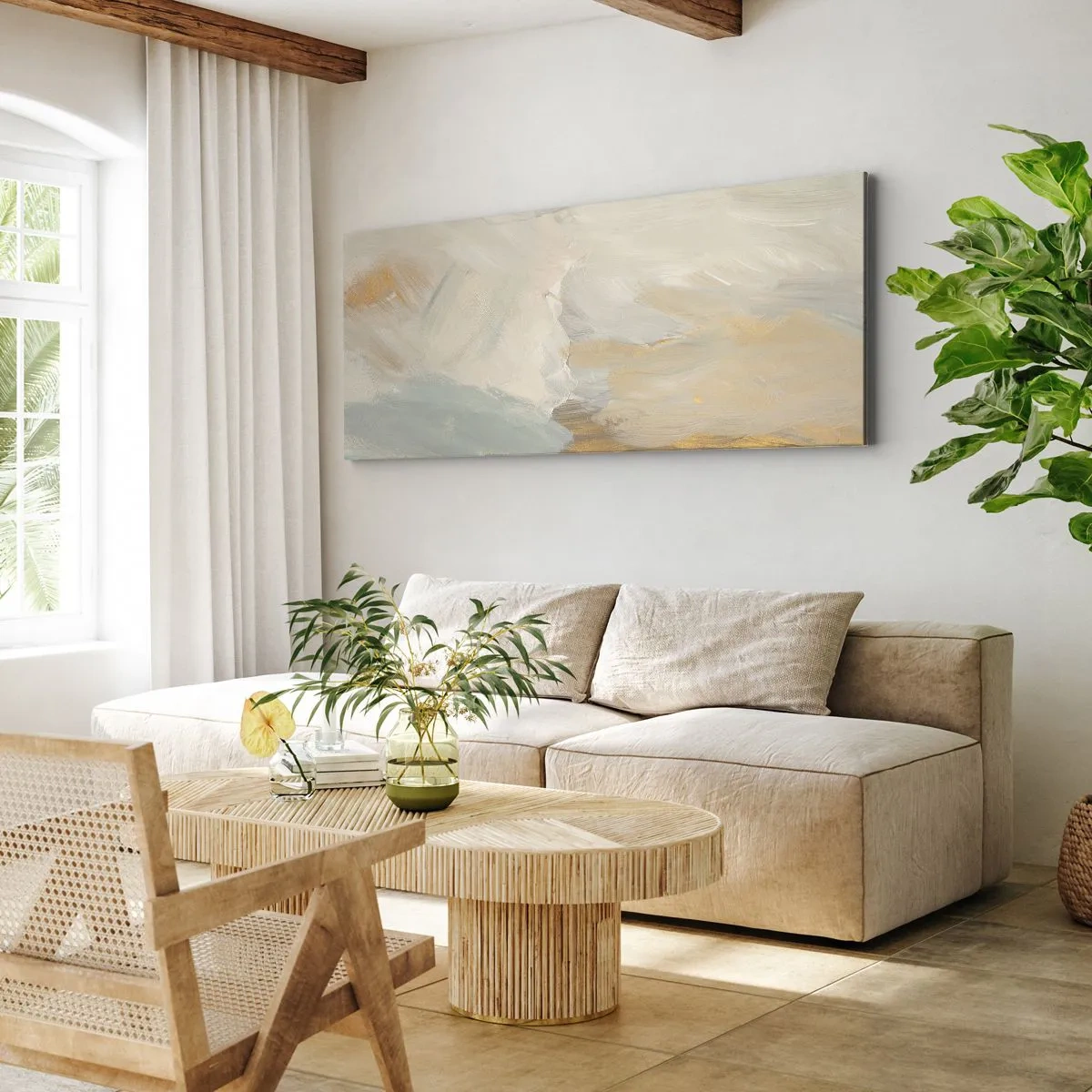 Vászonkép - Absztrakció - a szelídség földje - 120x50 cm