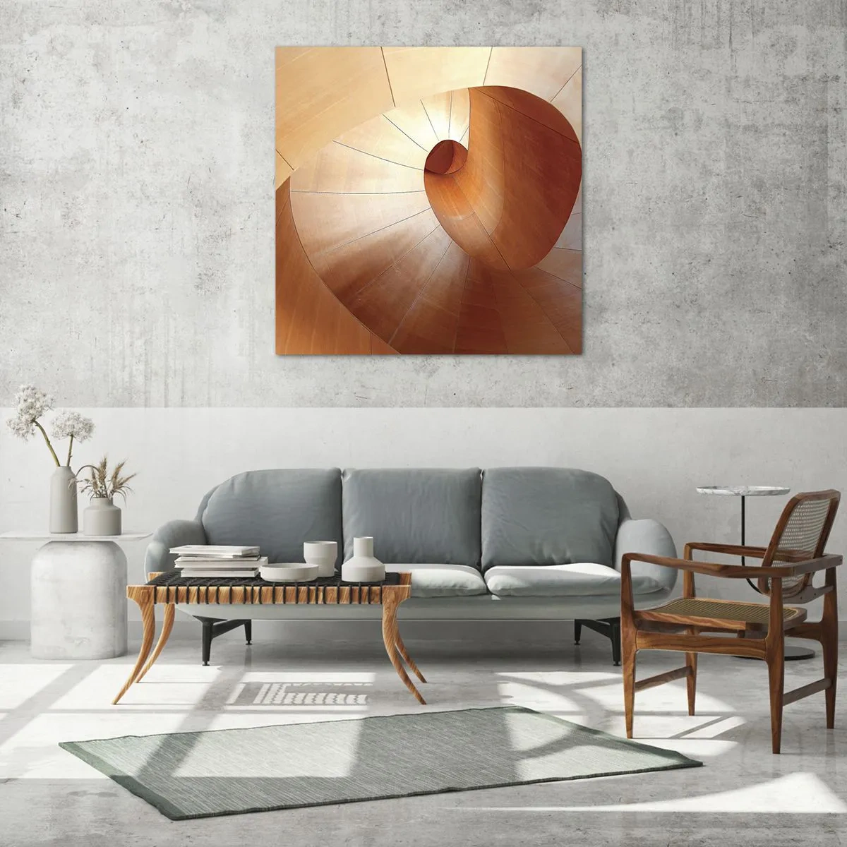 Üveg kép - Építészeti szerpentin - 50x50 cm