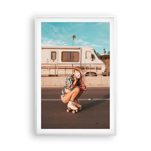 Poszter fekete keretben - Mosolyt kérek! - 61x91 cm