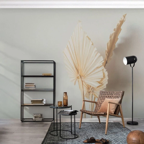 Fotótapéta Premium Sand - Ha vigaszra van szükséged - Fényes, Minimalizmus, Levél növényen - 450x315 cm