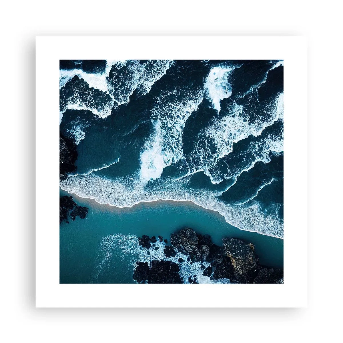 Poszter - Hullámokba burkolózva - 40x40 cm