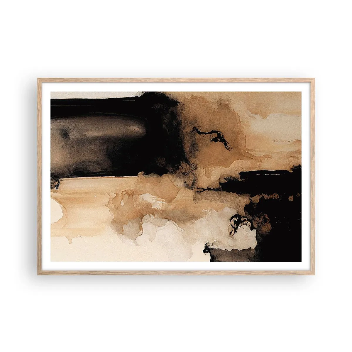 Poszter világos tölgy keretben - Egy érdekes absztrakció - 100x70 cm