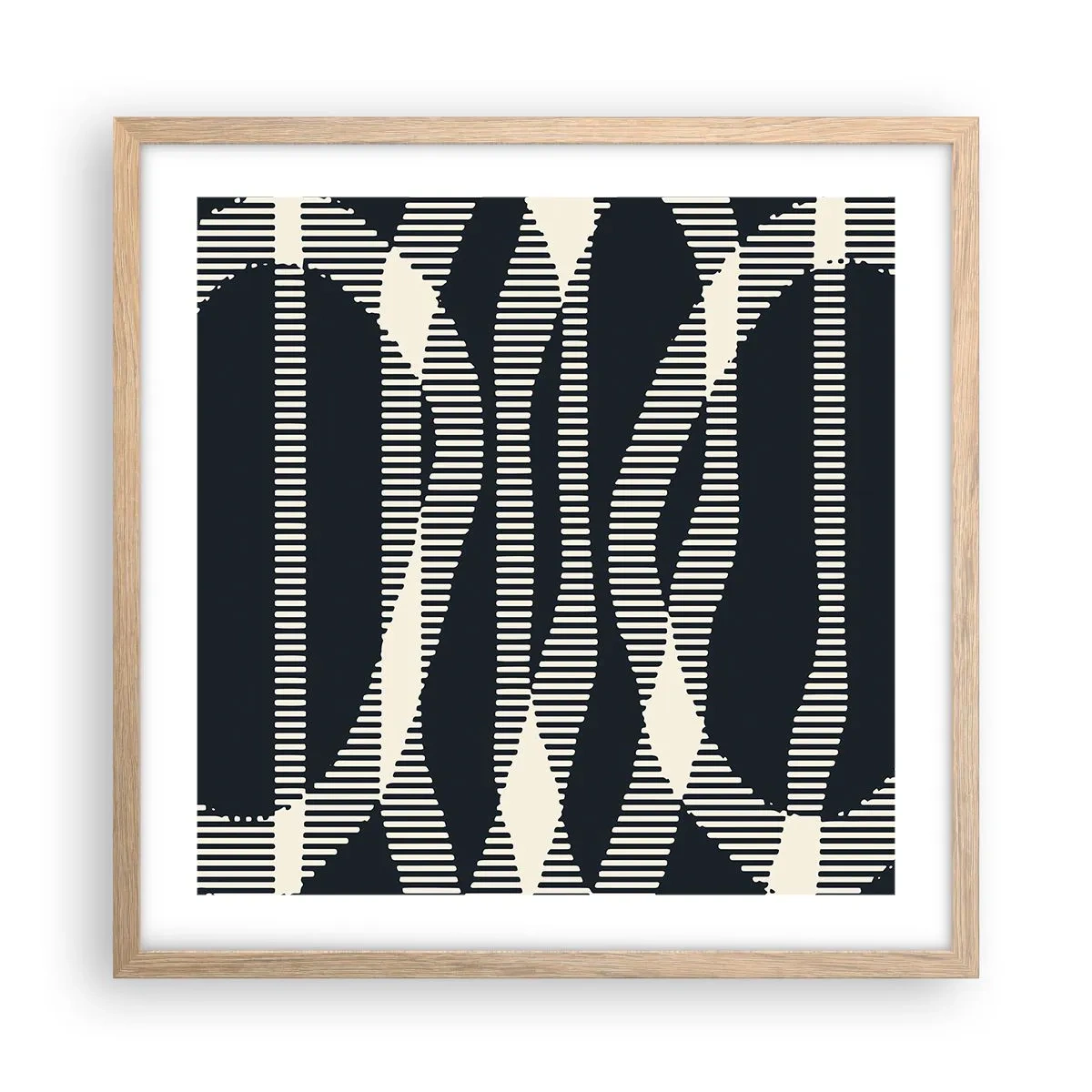 Poszter világos tölgy keretben - Sötétség megtörése kísérlete - 50x50 cm