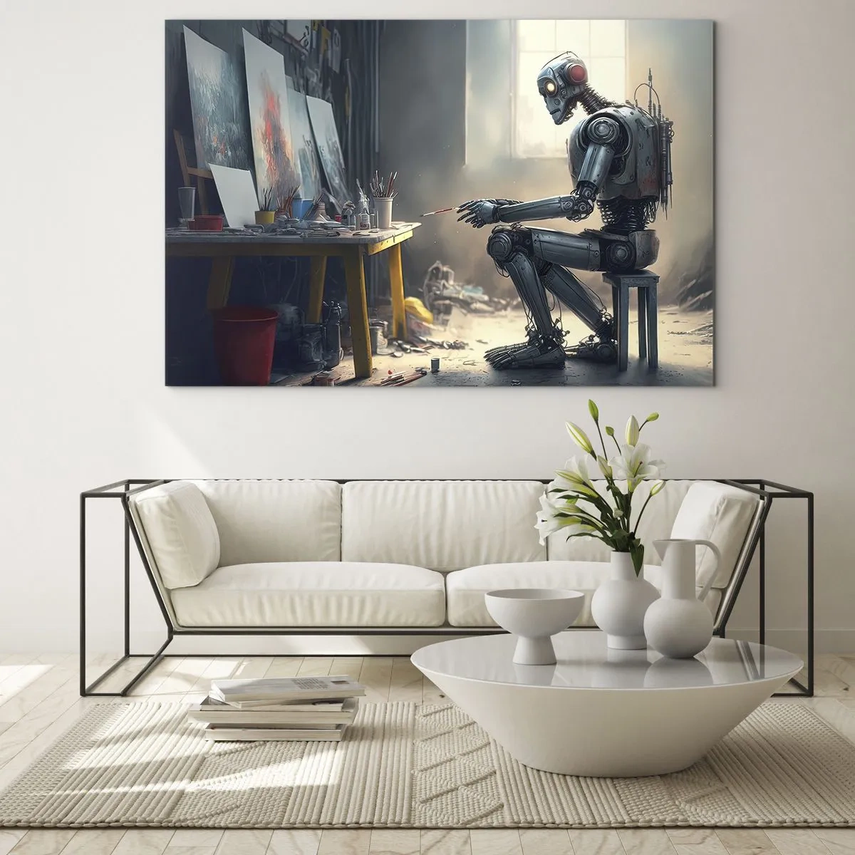 Üveg kép - Az alkotás aktusa - 120x80 cm