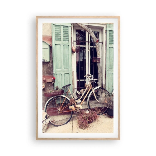 Poszter világos tölgy keretben - Éljen a tartomány - 61x91 cm