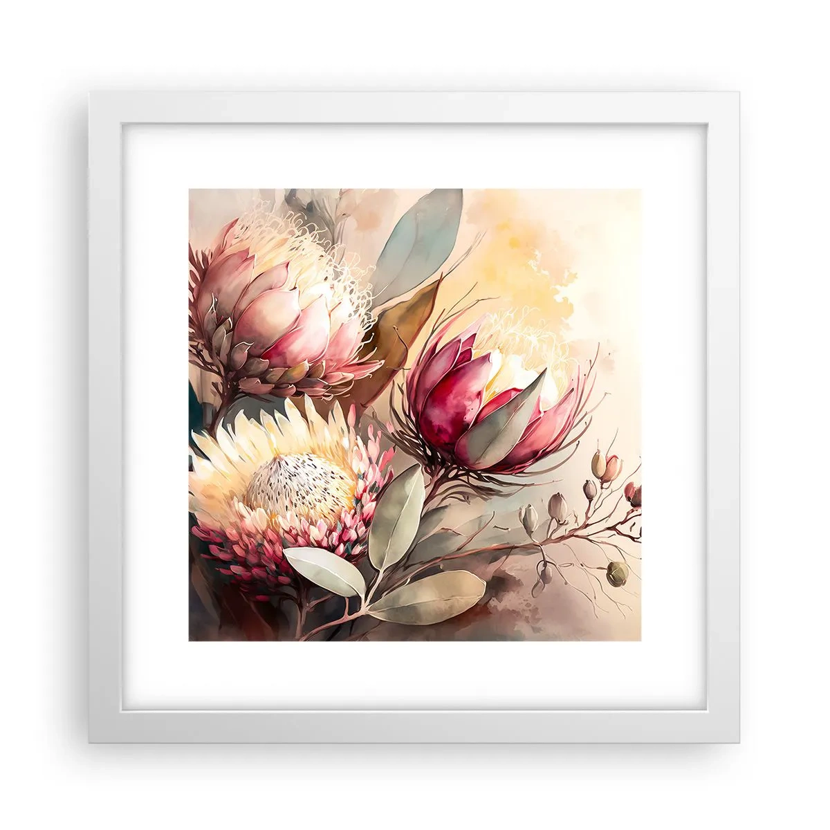 Poszter fekete keretben - Profilból és en face - 30x30 cm