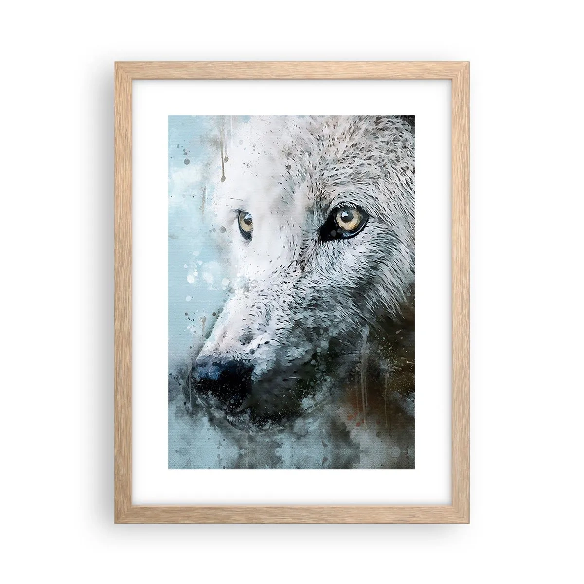 Poszter világos tölgy keretben - Ismerd meg a farkas lelkét - 30x40 cm