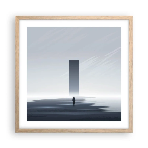 Poszter világos tölgy keretben - Lehetőség vagy fenyegetés? - 50x50 cm