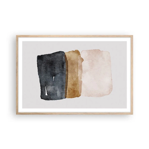 Poszter világos tölgy keretben - A föld színeinek kompozíciója - 91x61 cm