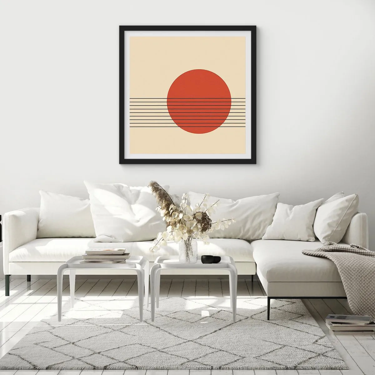 Poszter fehér keretben - Körbe és tovább - 60x60 cm