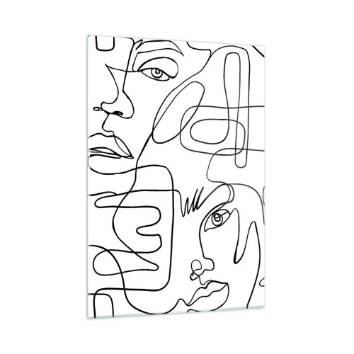 Üveg kép - Összegabalyodott érzelmekben - 50x70 cm