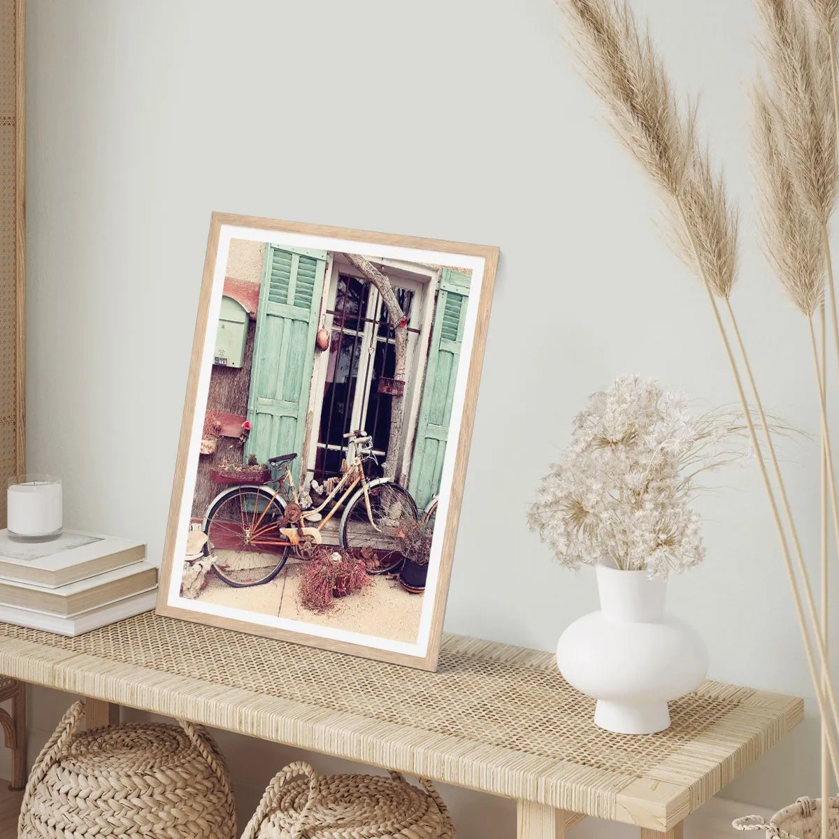 Poszter világos tölgy keretben - Éljen a tartomány - 30x40 cm