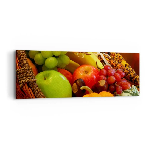 Vászonkép - Bőség kosara - 90x30 cm