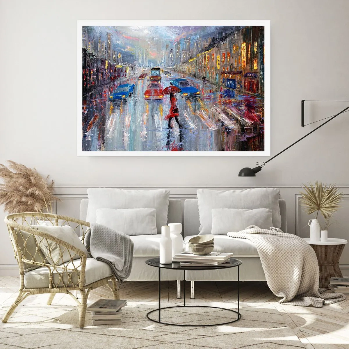 Poszter - Esős ​​délután a városban - 100x70 cm