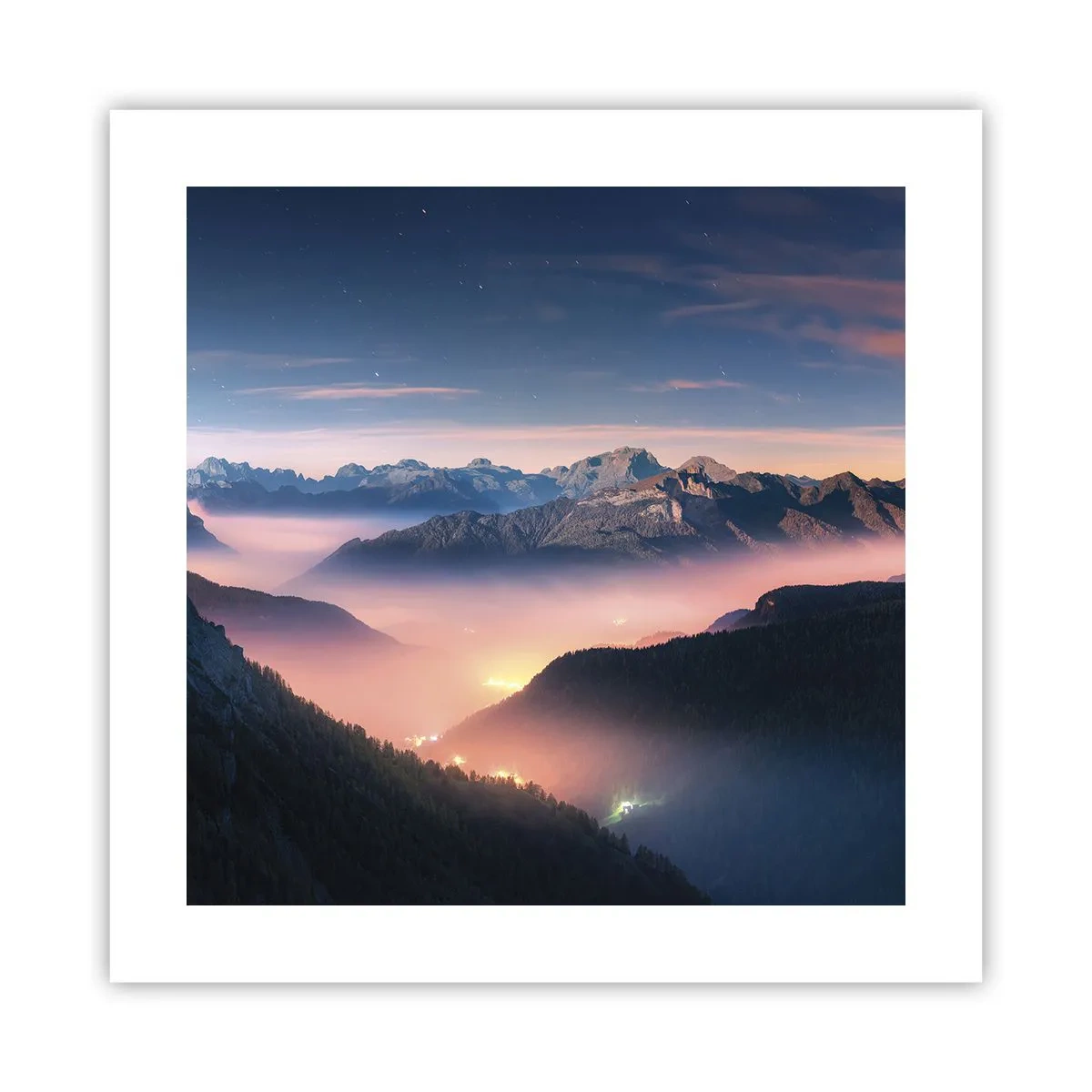 Poszter - Fény a völgyekben - 40x40 cm