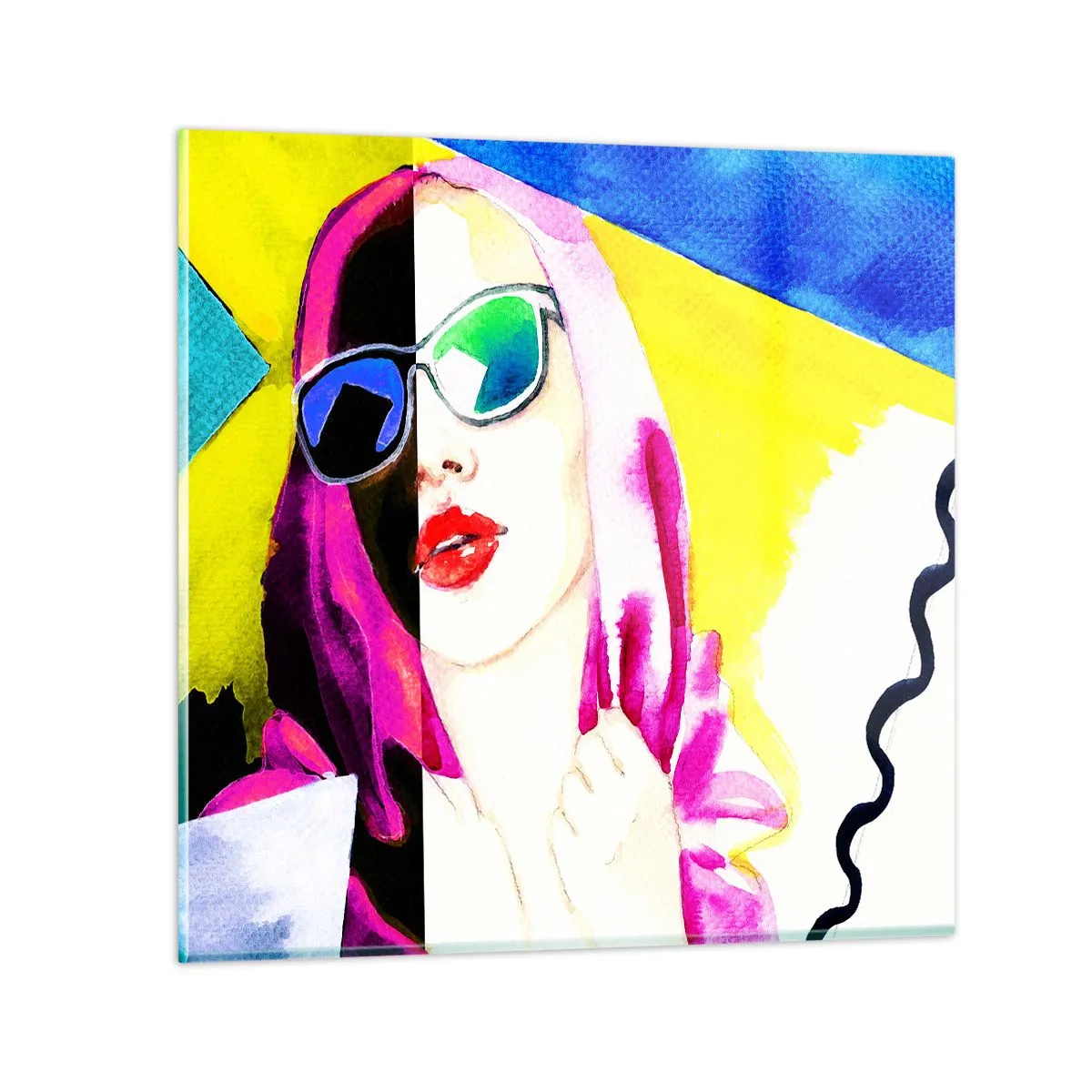 Üveg kép - Nem vagyok fehér és nem vagyok fekete - 40x40 cm