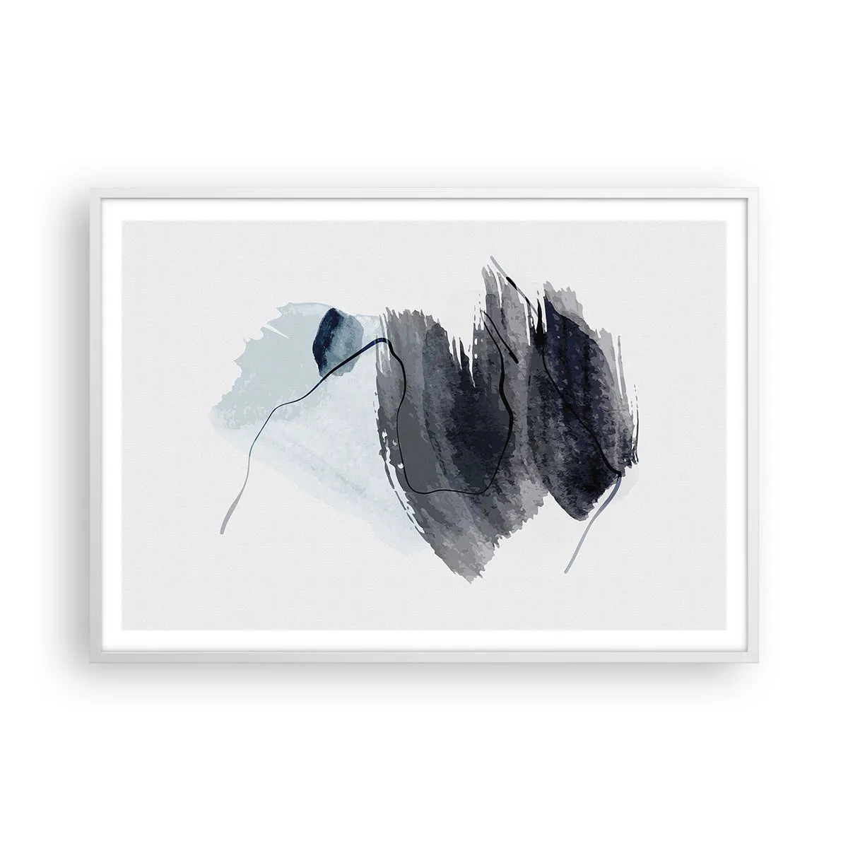 Poszter fekete keretben - Intenzitás és mozgás - 100x70 cm