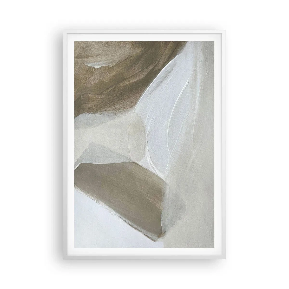 Poszter fekete keretben - Fehér hullámai - 70x100 cm