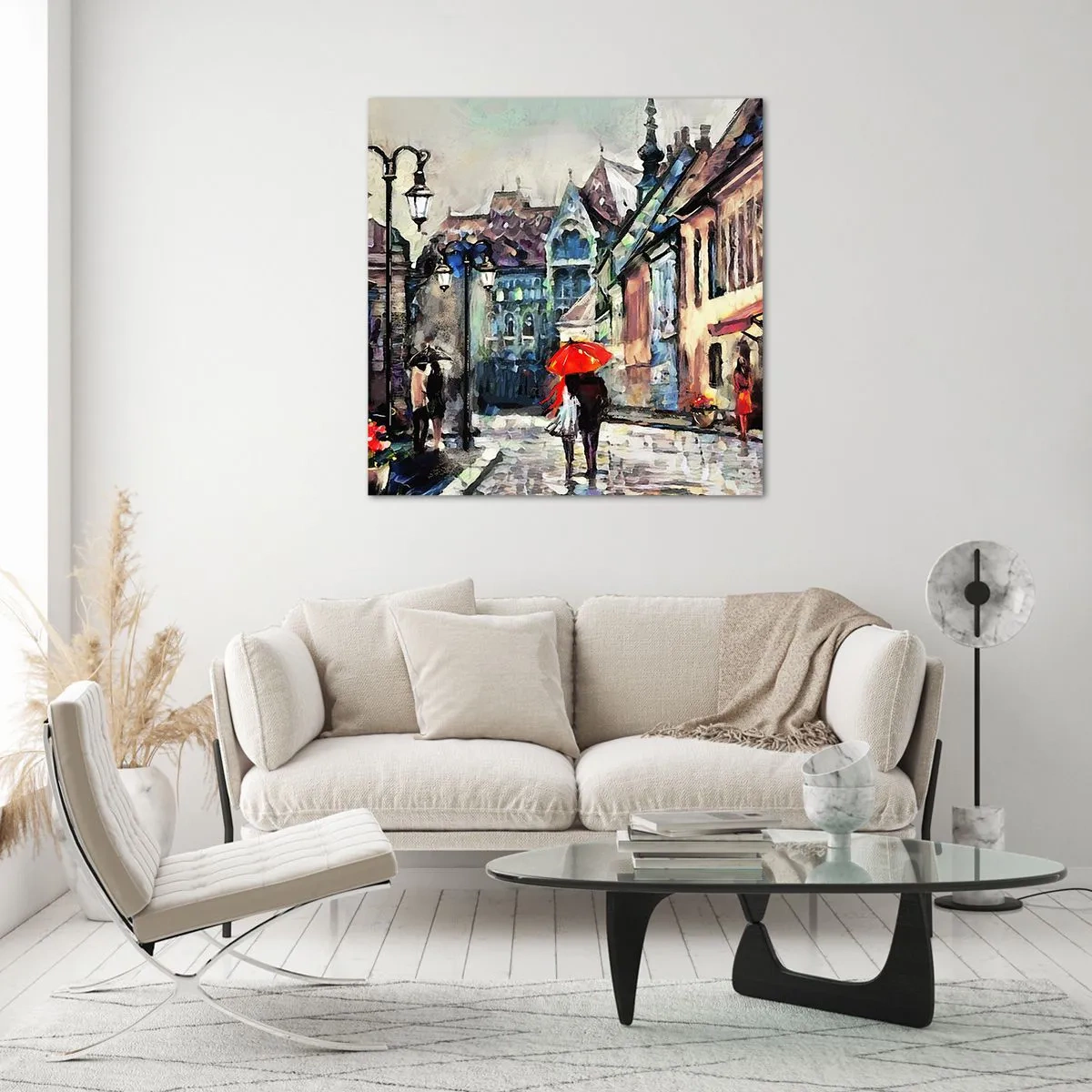 Üveg kép - Eső a kettőjüknek - 70x70 cm