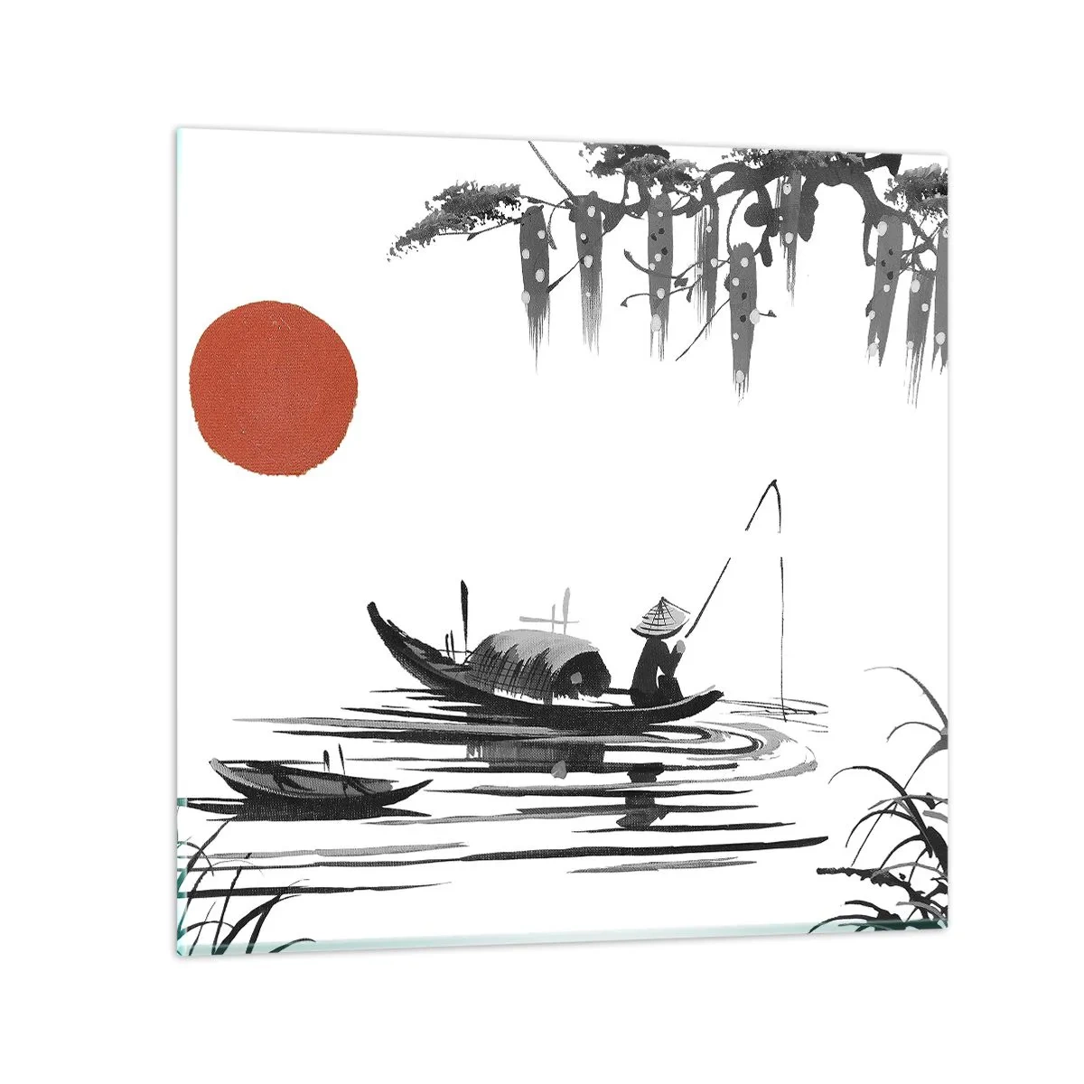 Üveg kép - Ázsiai délután - 60x60 cm