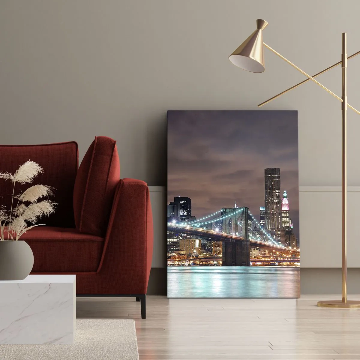 Vászonkép - Nagy város fényei - 80x120 cm