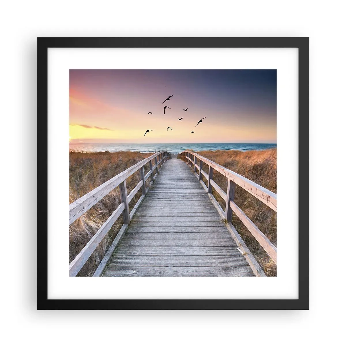 Poszter fehér keretben - Repülési tér - 40x40 cm