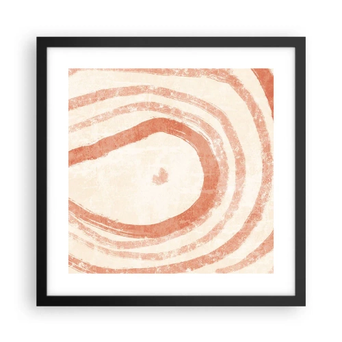 Poszter fehér keretben - Korallkörök - kompozíció - 40x40 cm