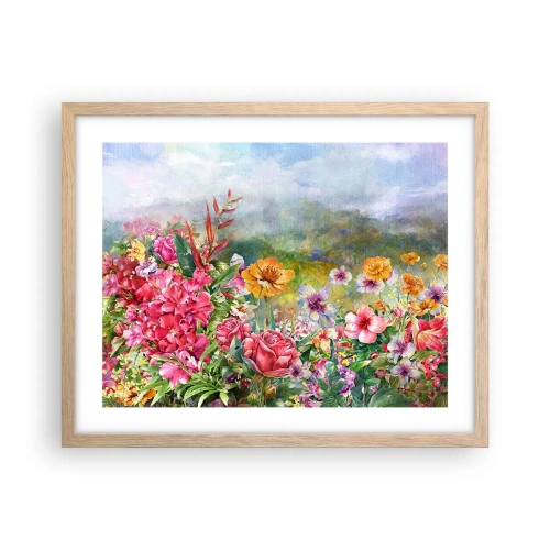 Poszter világos tölgy keretben - A kert, amelyik megőrült - 50x40 cm