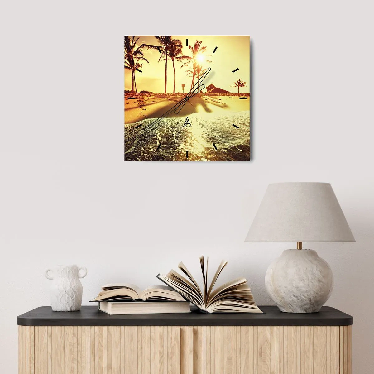 Falióra, Óra - Kaliforniai délután - 40x40 cm