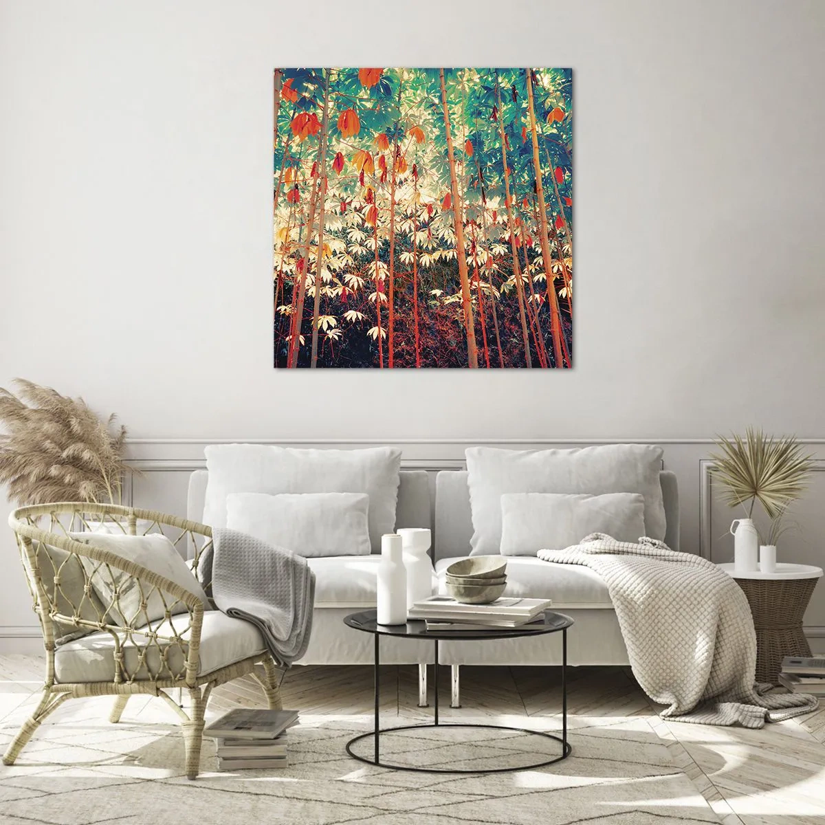 Üveg kép - A levelek titkos élete - 40x40 cm