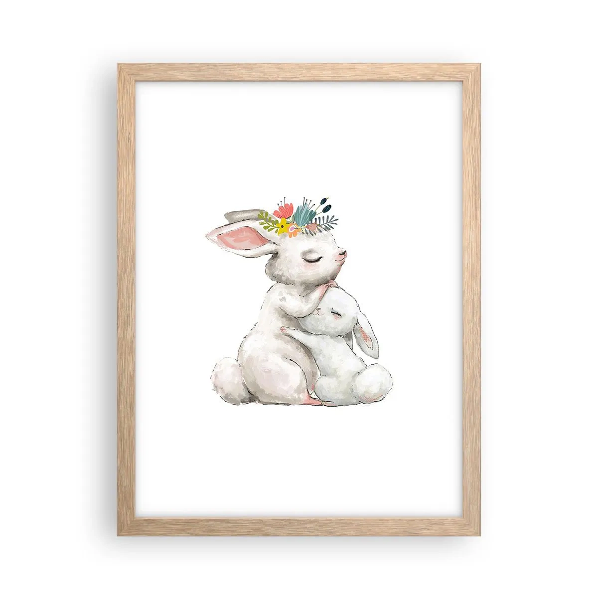 Poszter világos tölgy keretben - Nincs olyan, mint anyánál - 30x40 cm