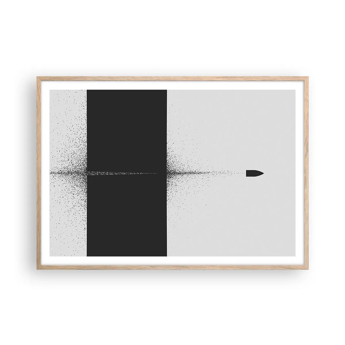 Poszter világos tölgy keretben - Egyenesen a cél felé - 100x70 cm