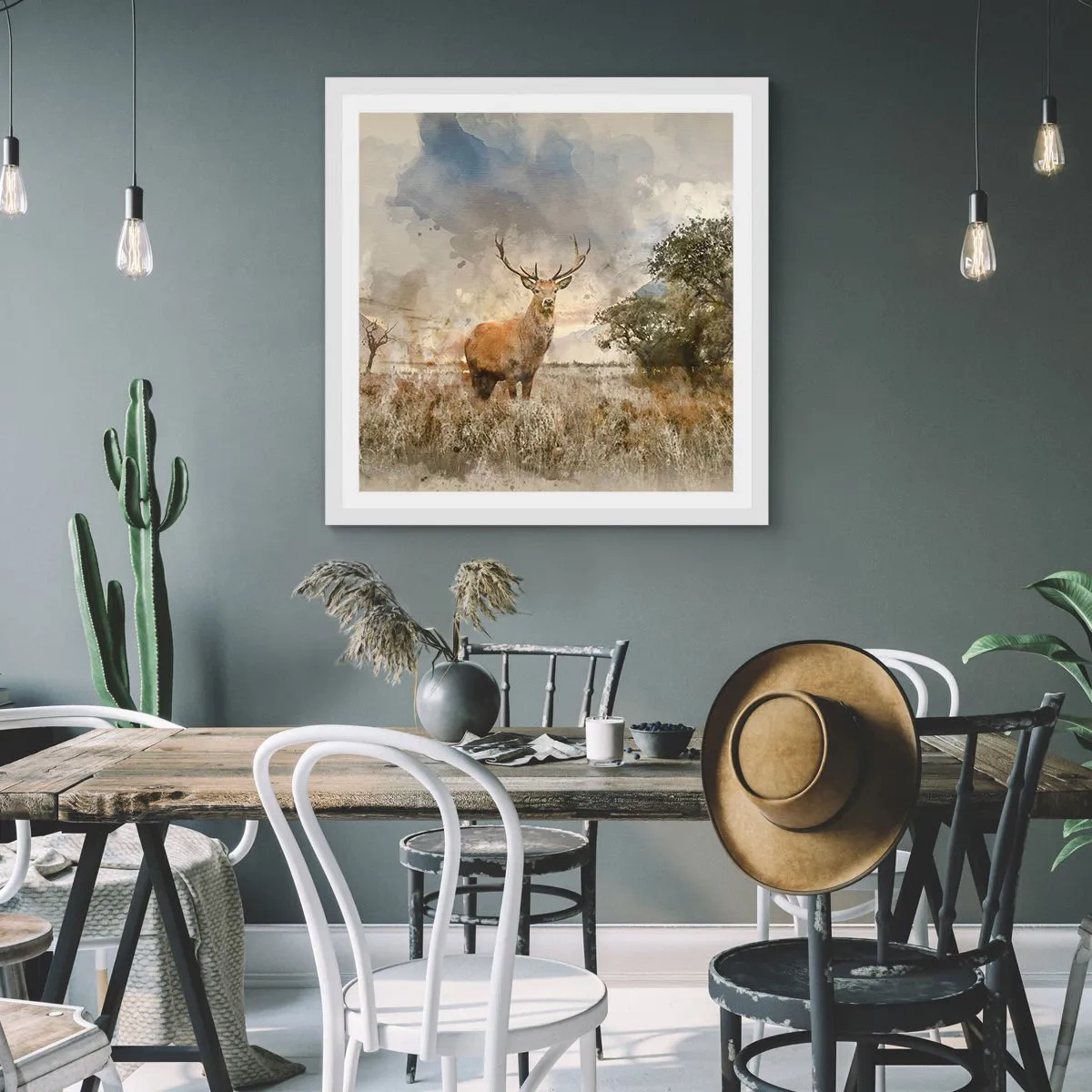 Poszter fekete keretben - Becsület – erő – méltóság - 60x60 cm