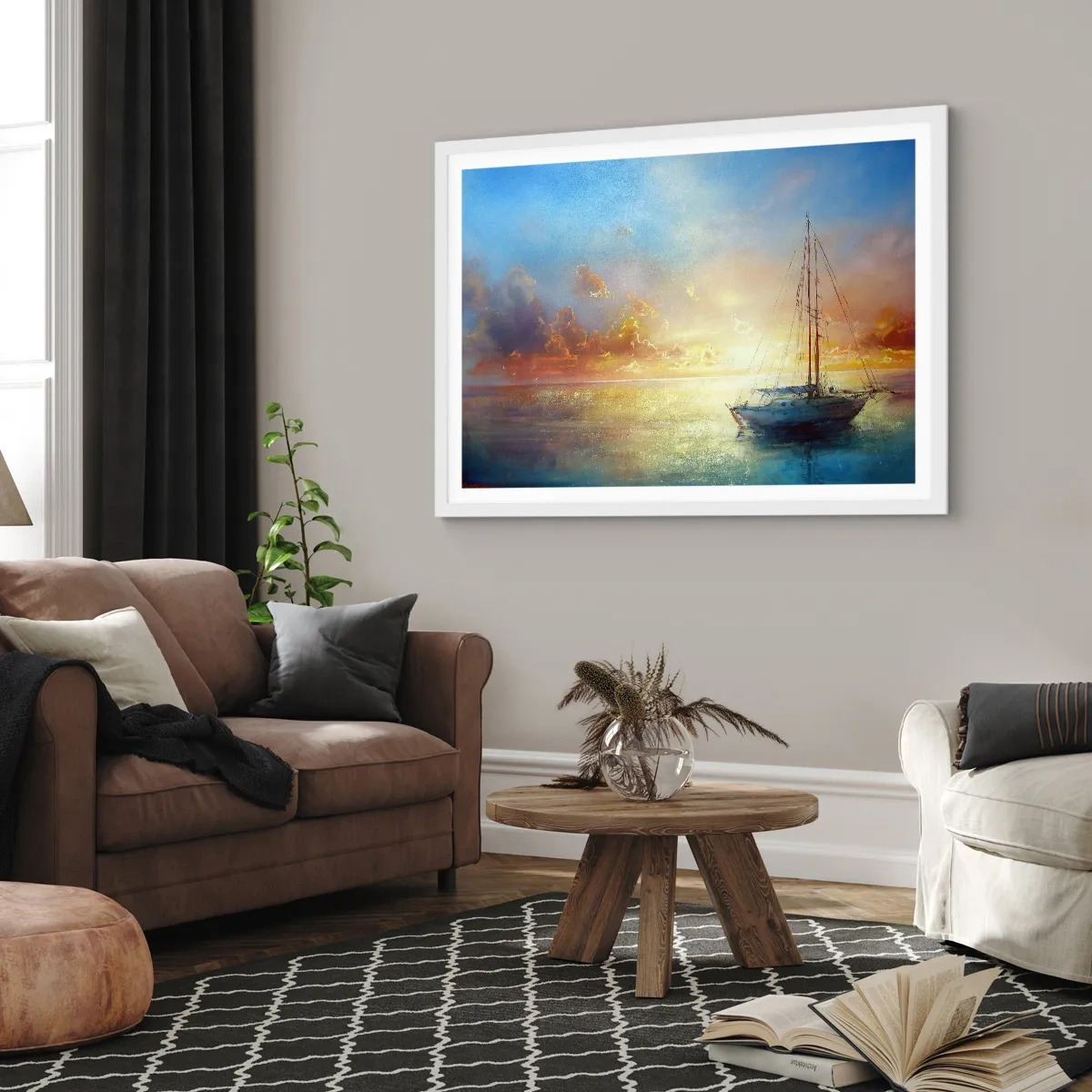 Poszter fekete keretben - Egy arany öbölben - 50x40 cm