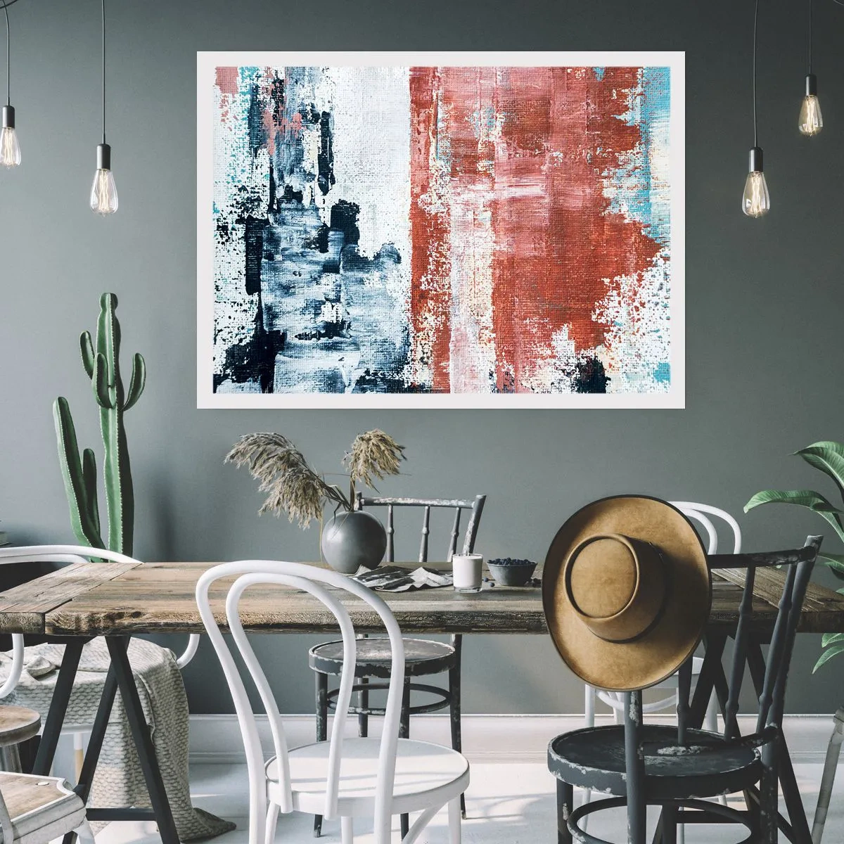 Poszter - Fele-fele absztrakt - 91x61 cm