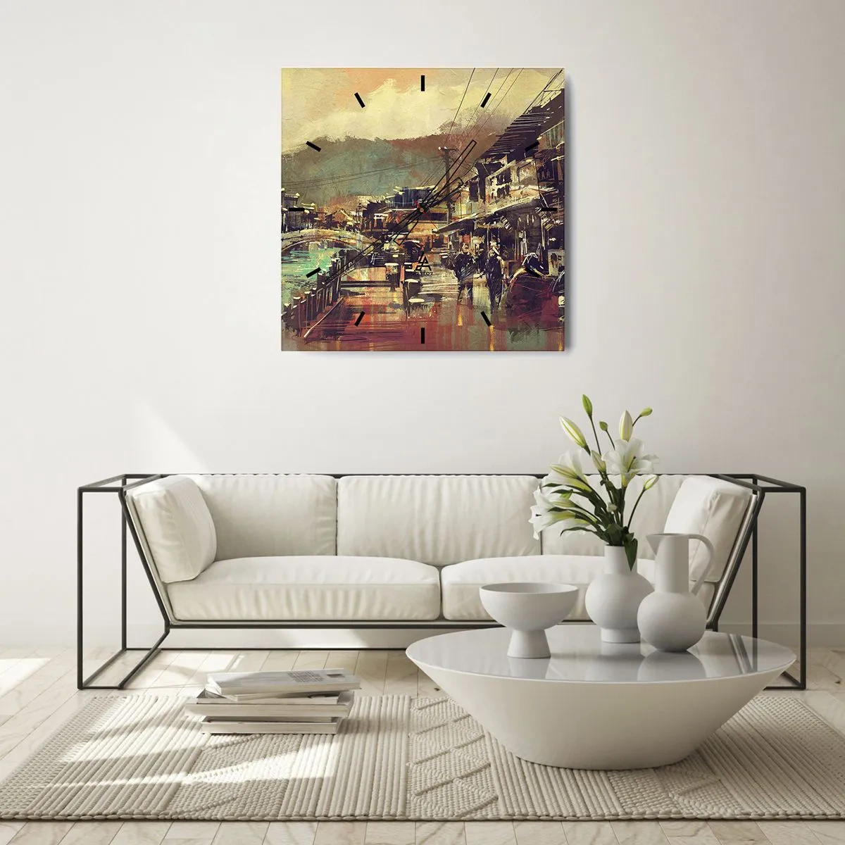 Falióra, Óra - Az élet, mint a szürke gazdagság - 40x40 cm