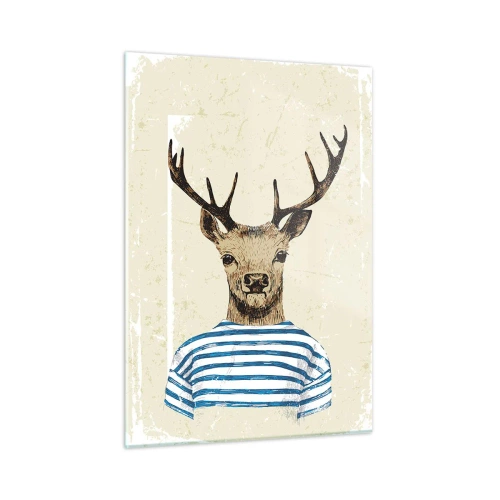 Üveg kép - Mert szeretem a csíkos pólókat! - 50x70 cm