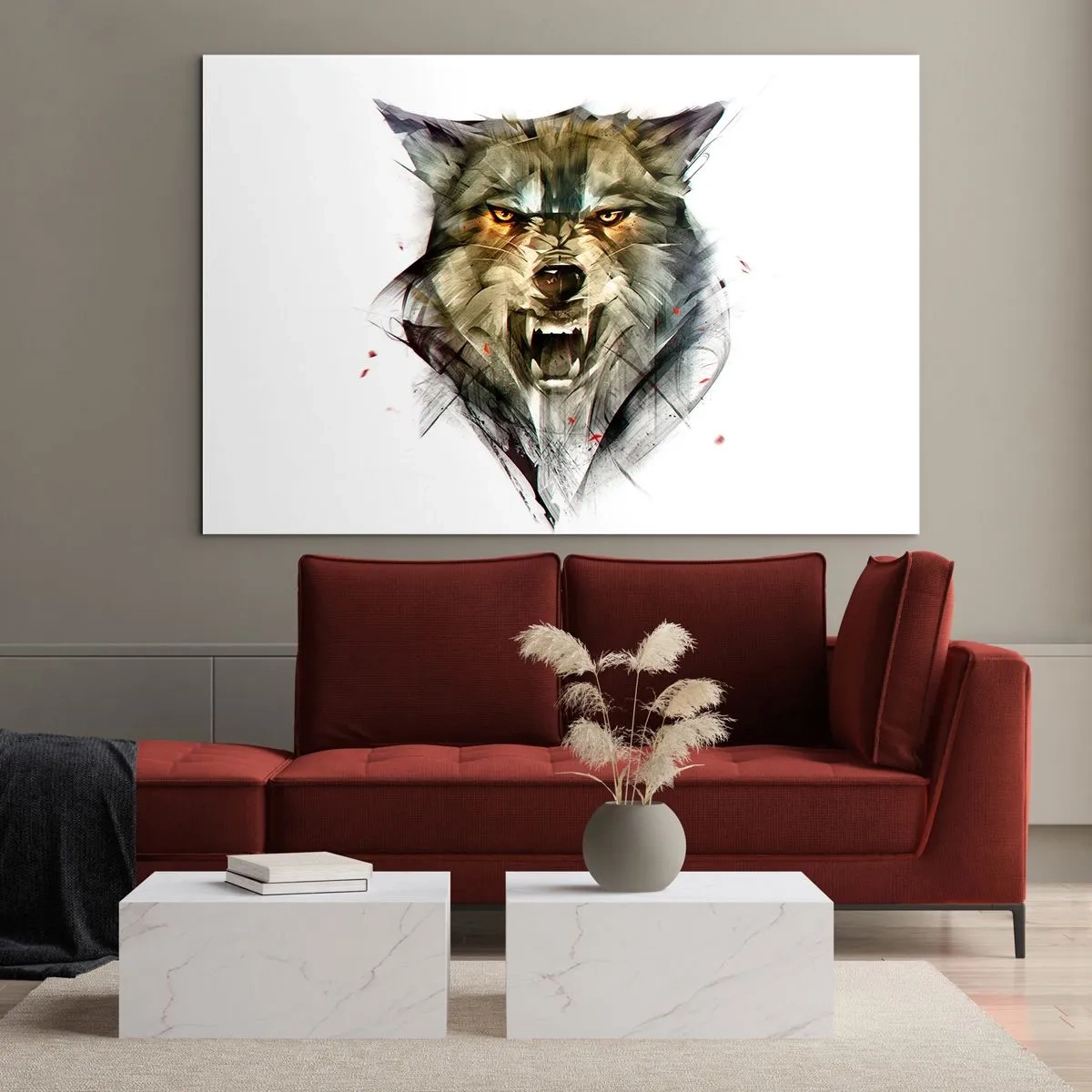 Üveg kép - Egy lépést sem! - 100x70 cm