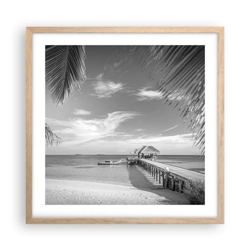 Poszter világos tölgy keretben - Emlék vagy álom? - 50x50 cm