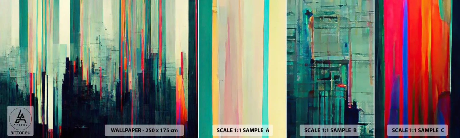 Fotótapéta Minta Standard Eco - Futurisztikus város - Absztrakció, Technológia, Város - 100x30 cm