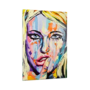 Üveg kép - Nézz egyenesen a szemébe - 50x70 cm