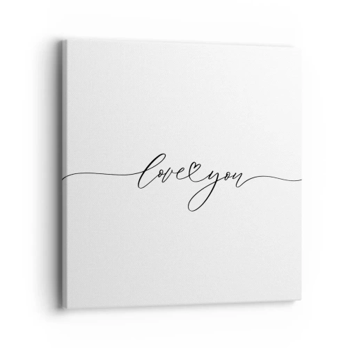 Vászonkép - Fekete fehéren - 40x40 cm