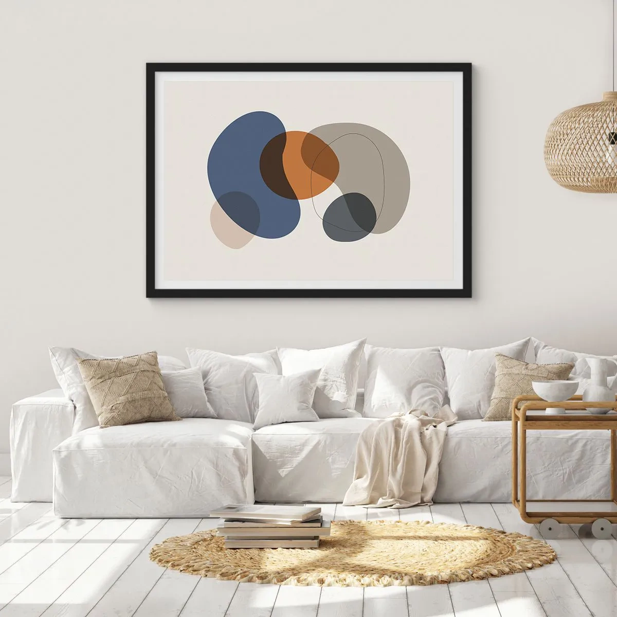 Poszter fehér keretben - Színek cseppjei - 50x40 cm