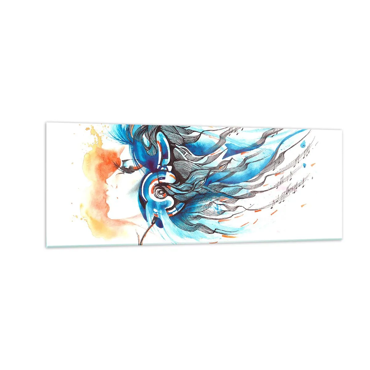 Üveg kép - Hadd szóljon a zene - 140x50 cm