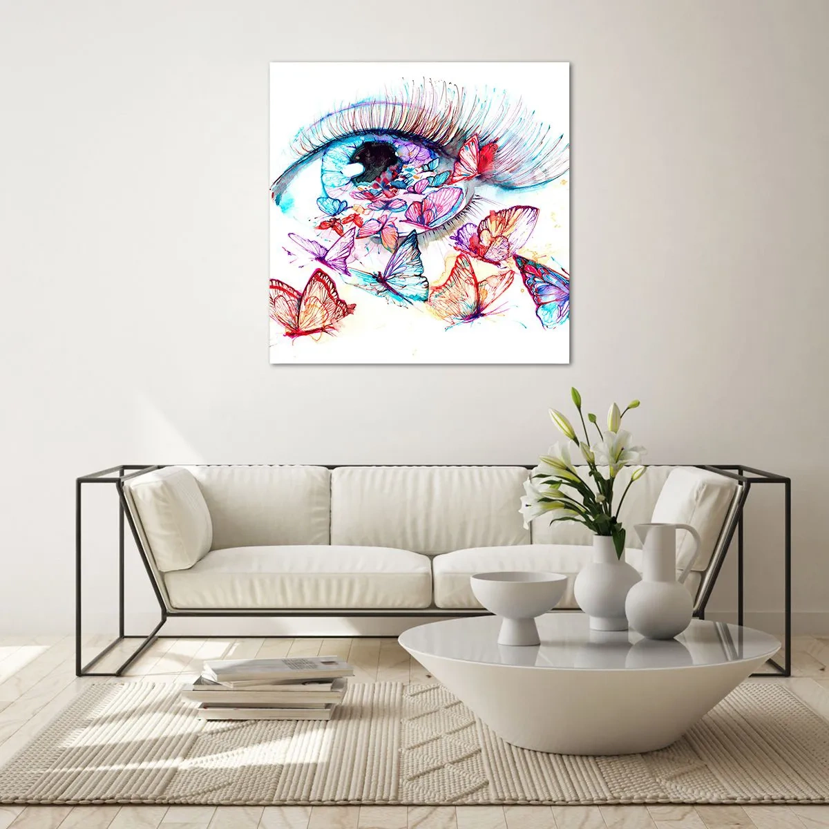 Üveg kép - Mesebeli szemek varázsa - 60x60 cm