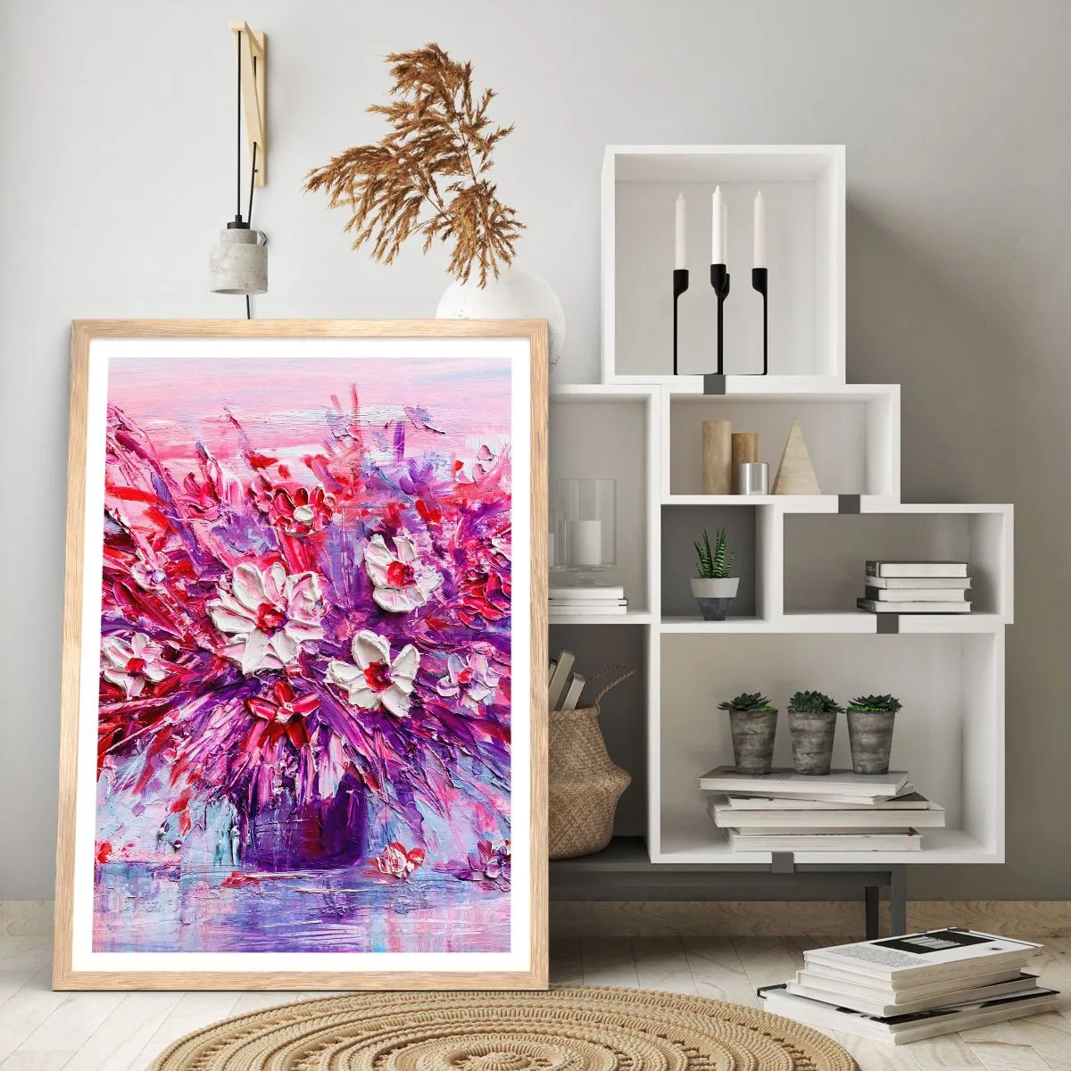 Poszter világos tölgy keretben - Ártatlanság és szenvedély - 70x100 cm